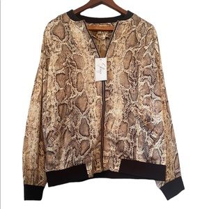 NWT Kori America Snake Print Jacket
